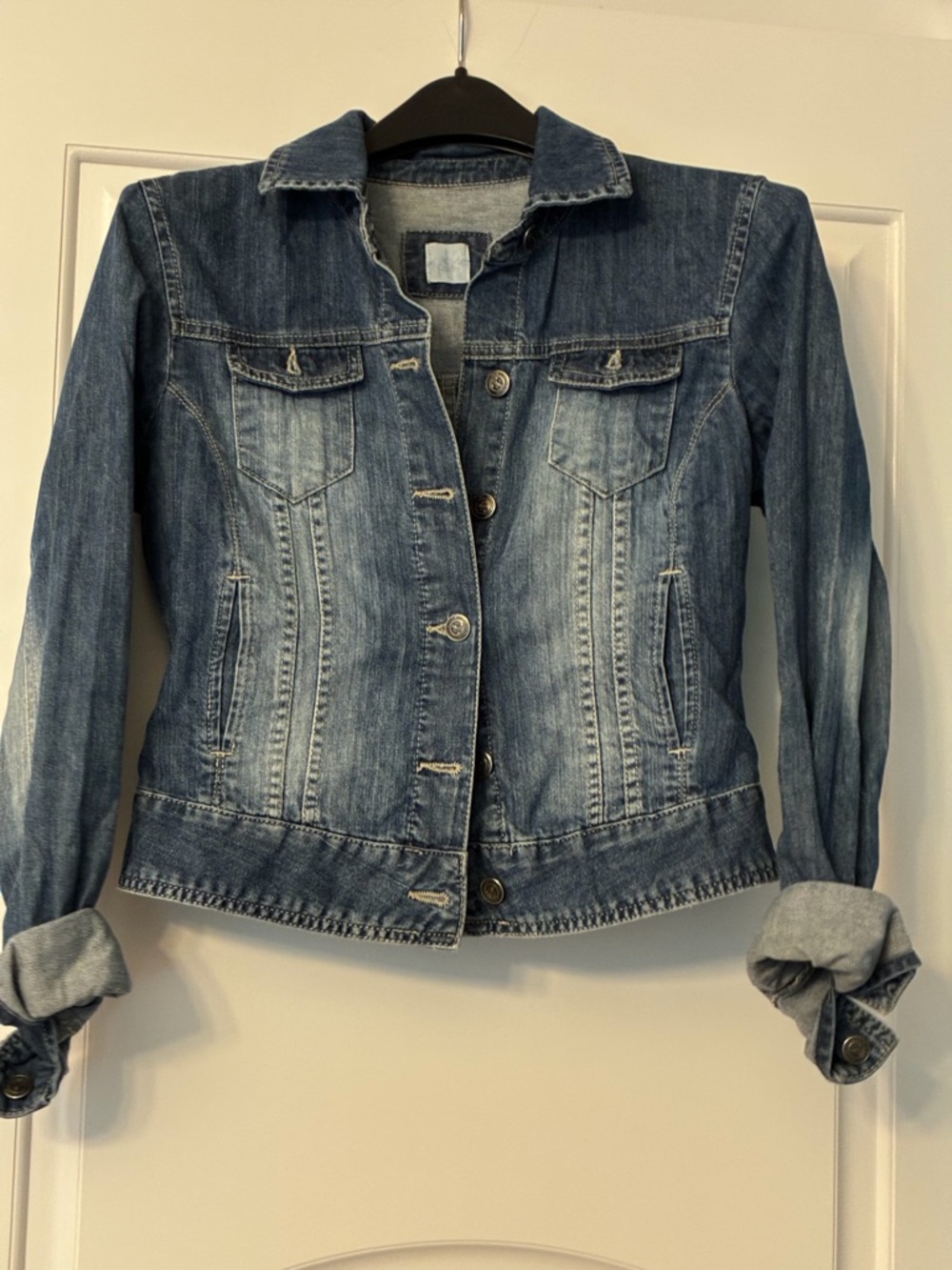 H&M Faded Blue Denim Jacket - Women's
